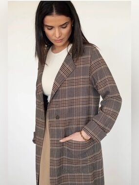 Rebecca King Kensington Plaid Coat S